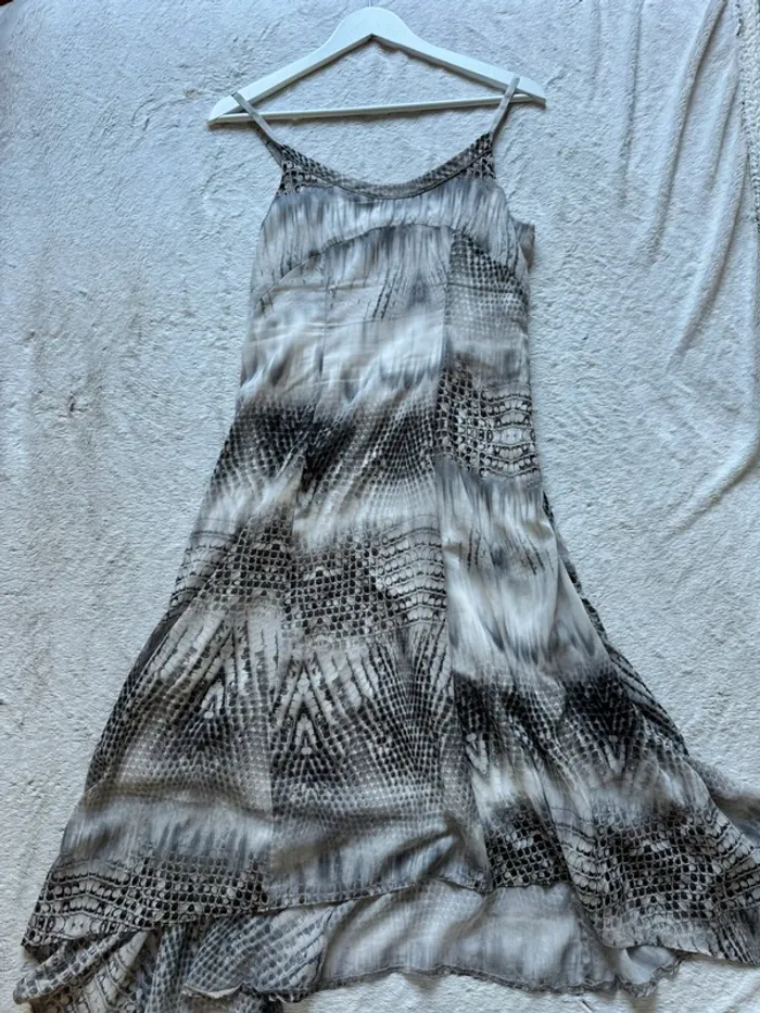 Robe longue occasion cocktail effet crocodile