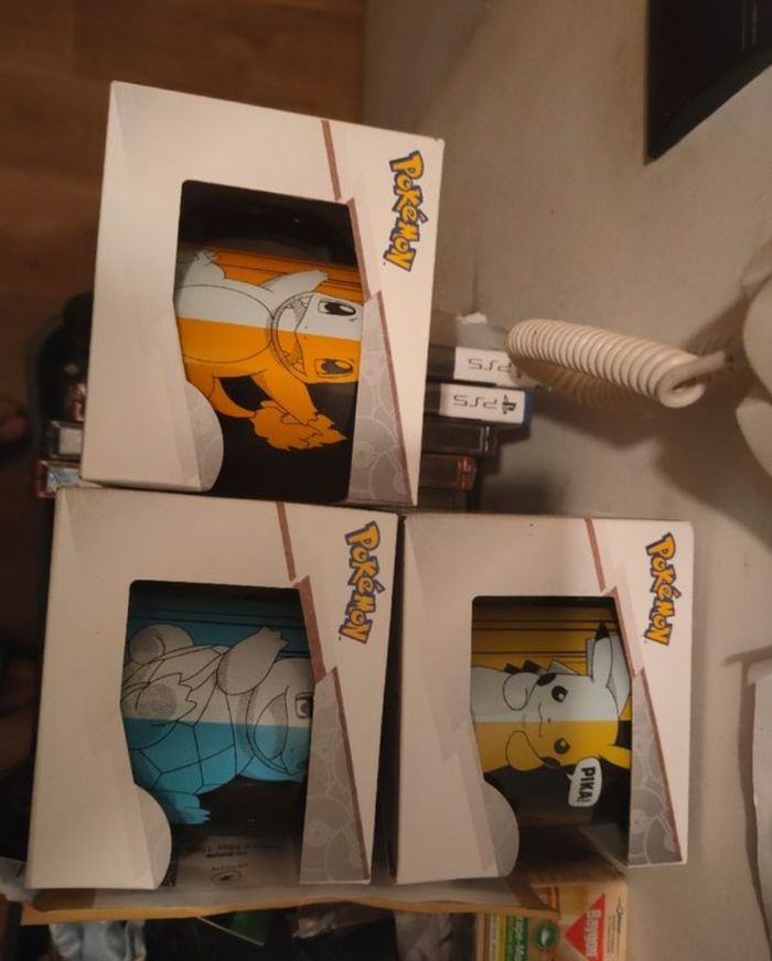 Collection coffret mug Pokémon Salamèche carapuce Pikachu 25e pièce 60 les 3 AB prix ferme