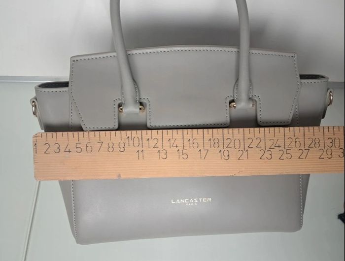 Lancaster sac à main sacoche porte document cabas bandoulière en cuir gris été neuf - photo numéro 15