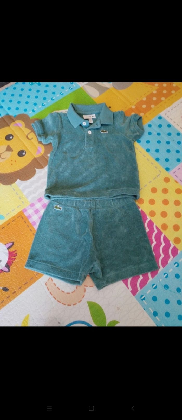 Ensemble Lacoste bébé garçon 6 mois - photo numéro 2