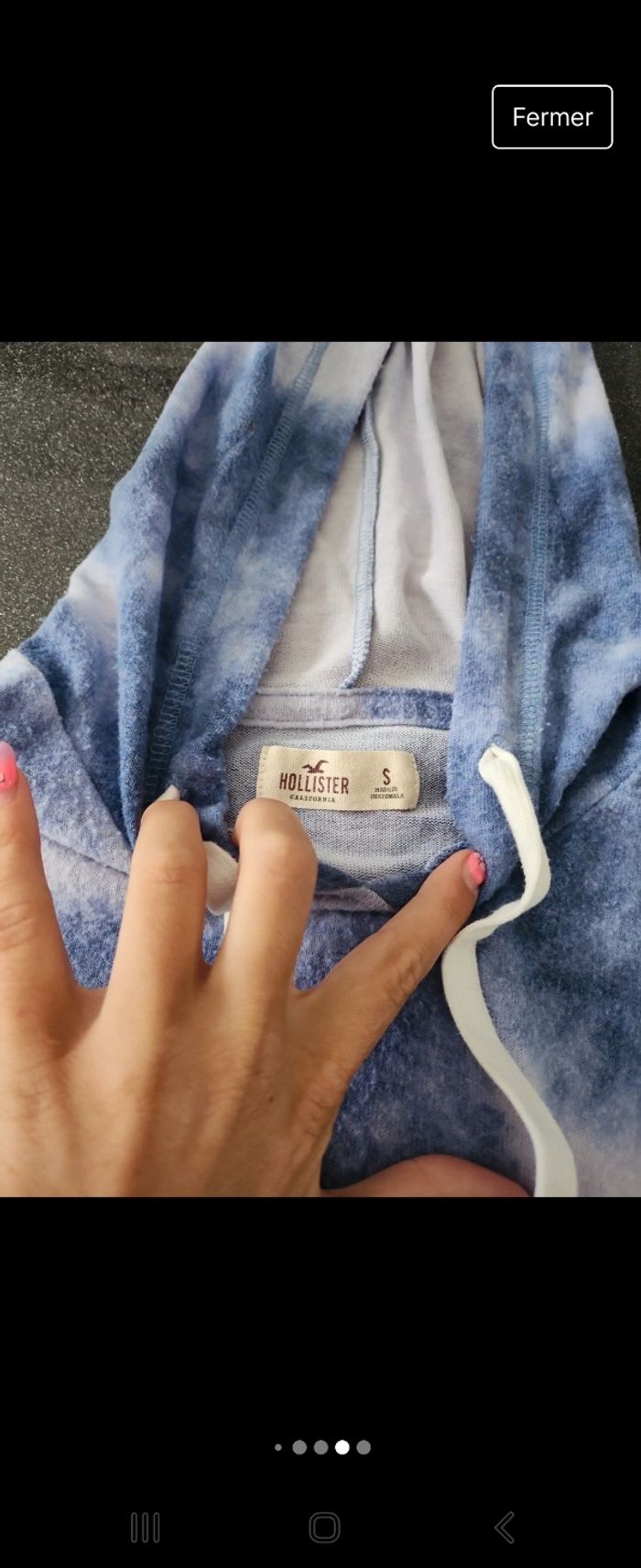 Sweat bleu et blanc Hollister - photo numéro 6