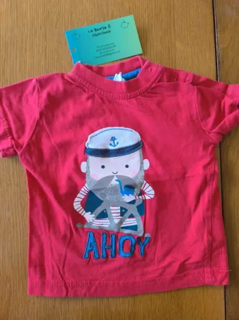 314670 Tee-shirt MC rouge garçon 12 mois