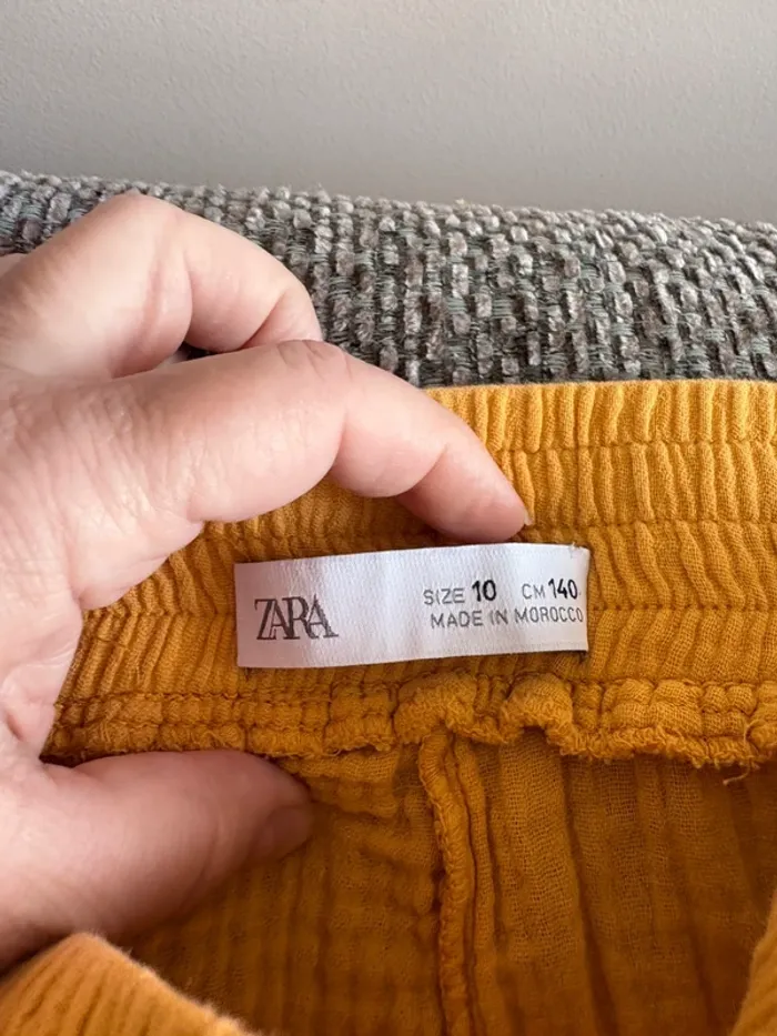 Pantalon fille Zara gaze de coton - photo numéro 4