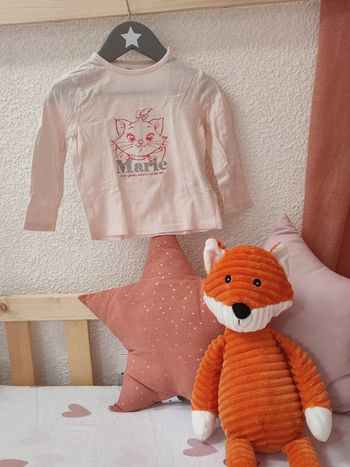 Tee-shirt manches longues - Marie des Aristochats - 18 mois - Très bon état - Disney