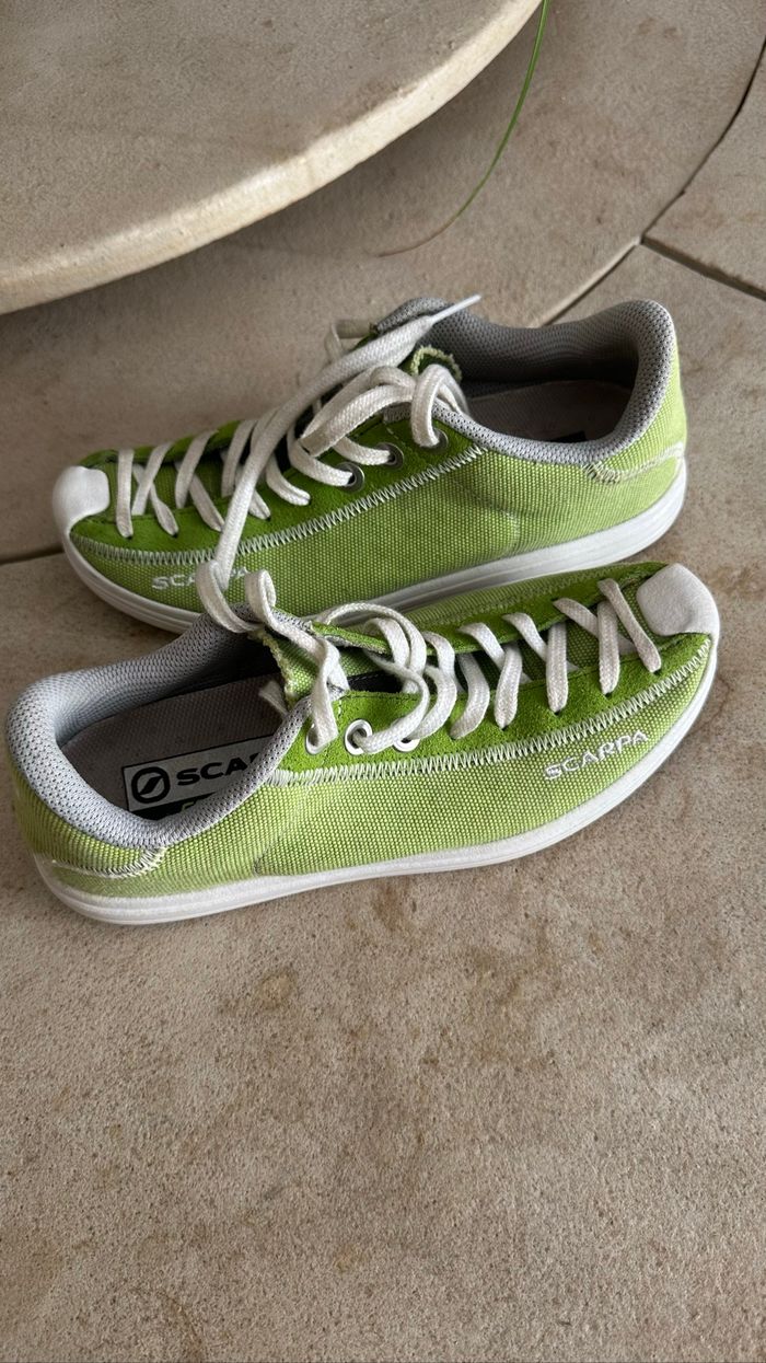 Baskets  SCARPA vert anis - photo numéro 2
