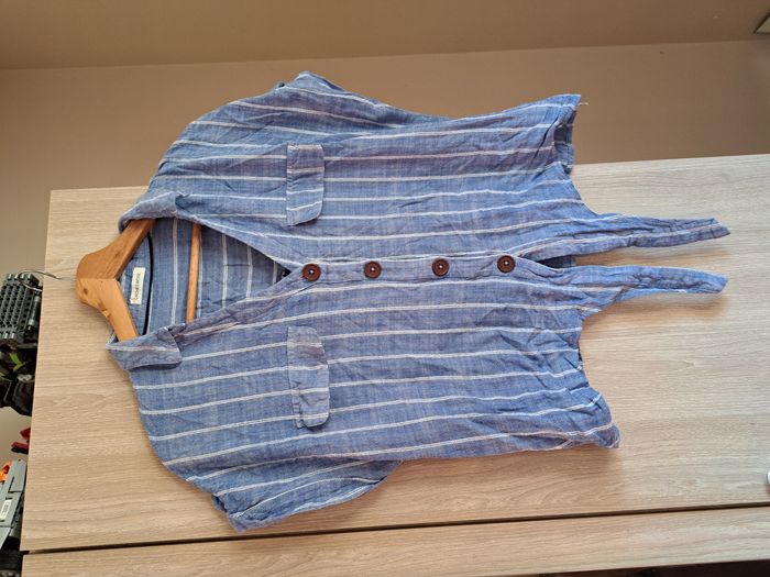 Chemisette bleue à nouer Cache Cache