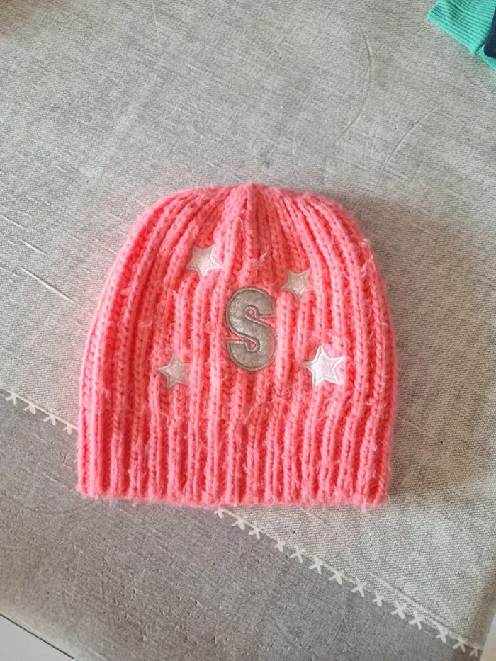 Bonnet laine initiale S