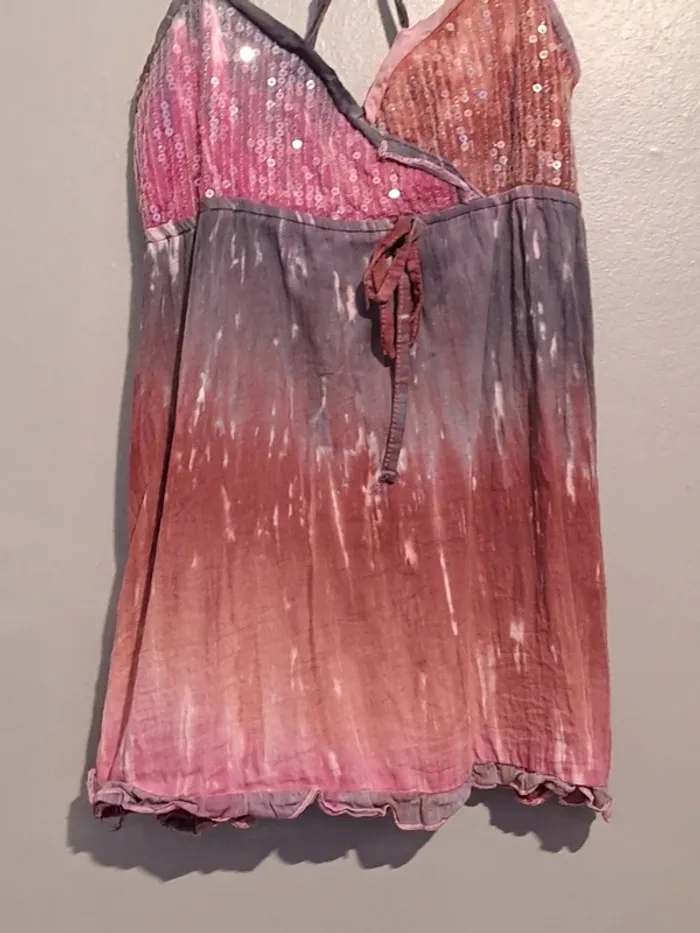 Débardeur ton violet - Marque Jolina - Taille 38 - Style vintage - Neuf avec étiquette. - photo numéro 3