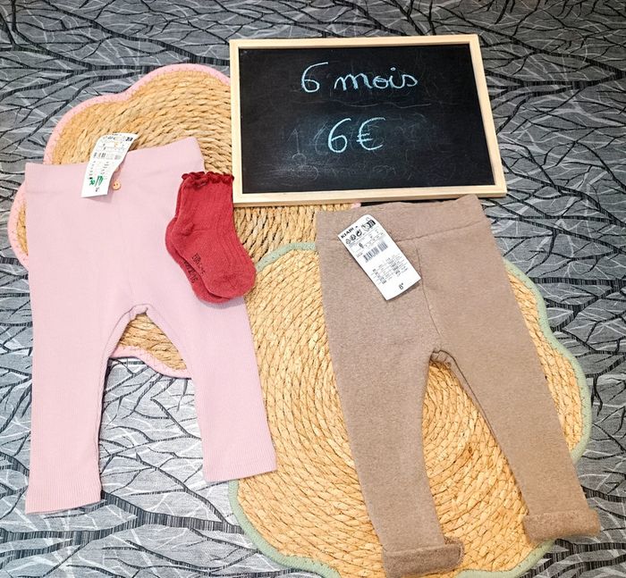 Lot de 2 leggings + chaussettes