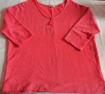 Pull rose manche 3/4