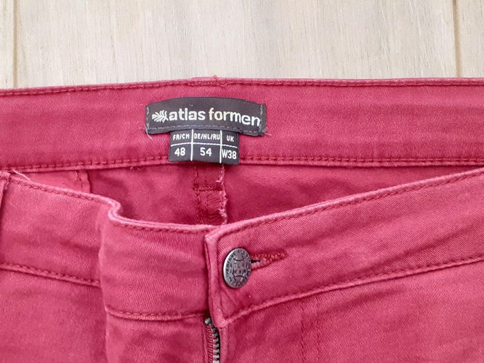 Jeans homme rouge atlas for men taille 48 - photo numéro 3