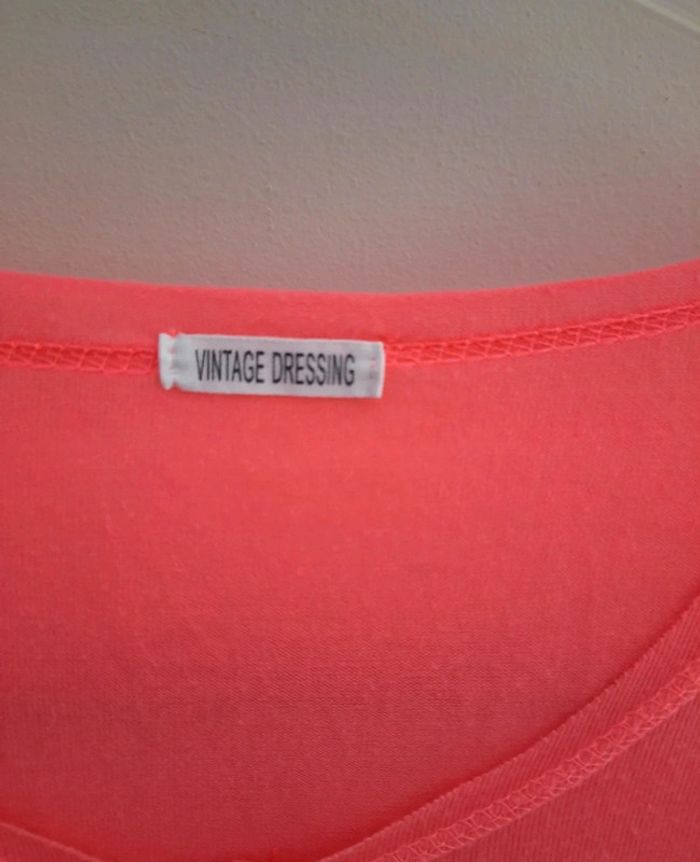 Haut orangé Vintage dressing T 36 - photo numéro 3