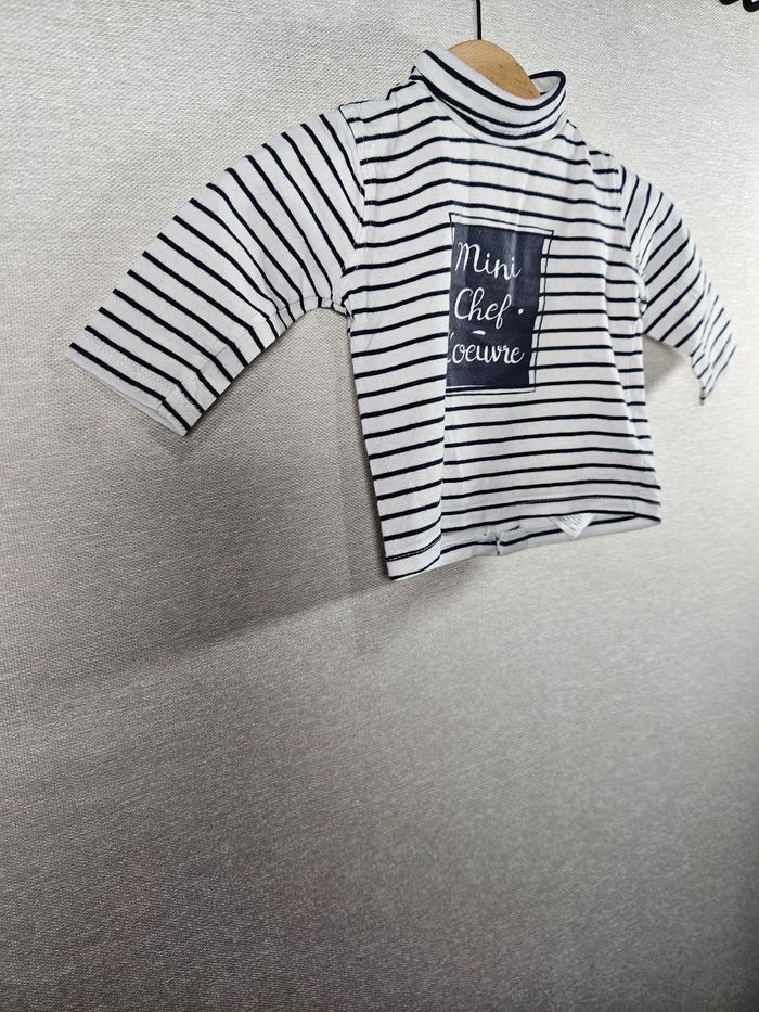 T-shirt à col roulé  gémo 3 mois - photo numéro 4