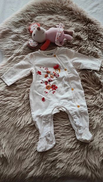 Pyjama blanc orchestra 1 mois