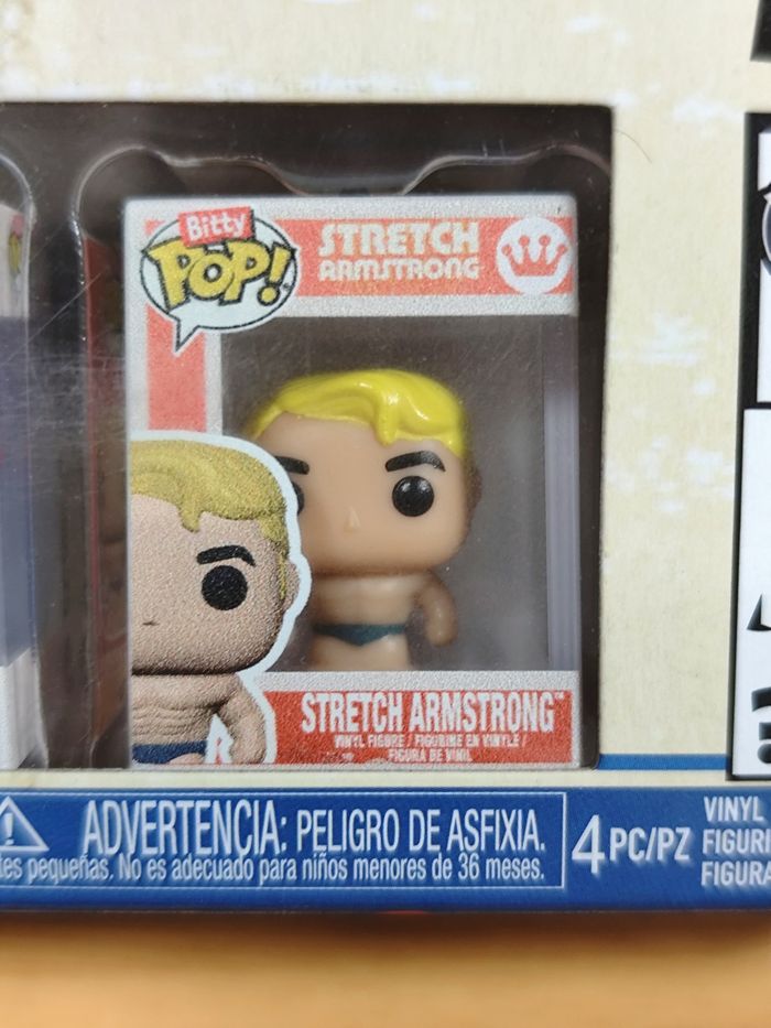 Bitty Pop! Retro Toys - Pack de 4 Figurines (Mr. Monopoly, Barrel Of Monkeys, Stretch Armstrong + Mystery) - photo numéro 4