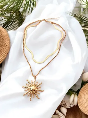 Collier multirangs en acier inoxydable - inspiration zag 🌊