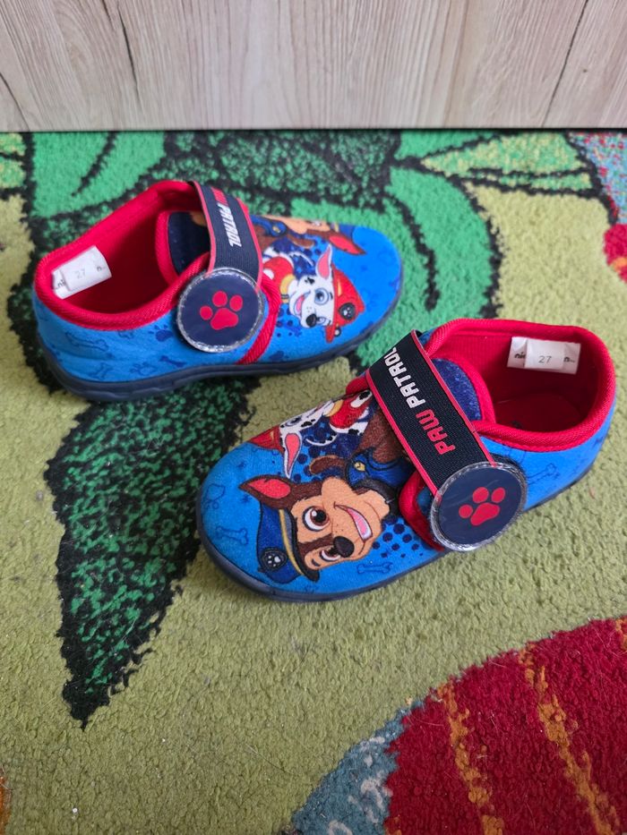 CHAUSSONS GARÇON PAW PATROL NICKELEDEON BLEU/ROUGE TAILLE 27 - photo numéro 3