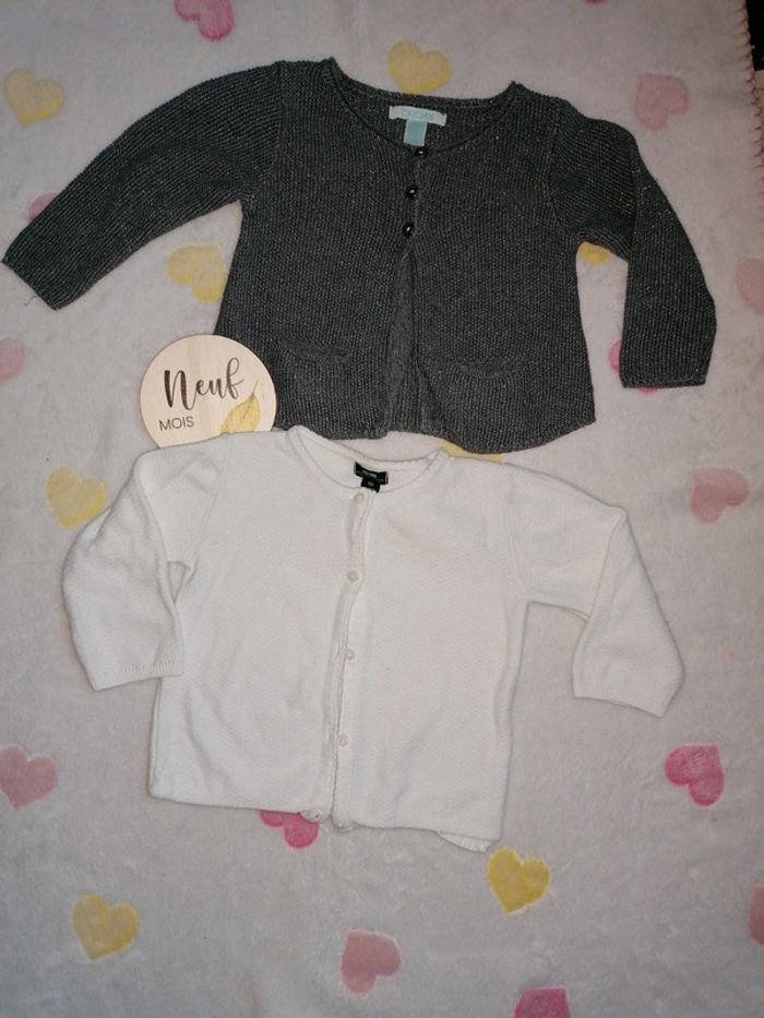 Lot 2 gilets 9 mois