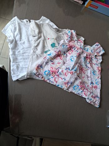 Lot de 3 tops grain de blé et kiabi