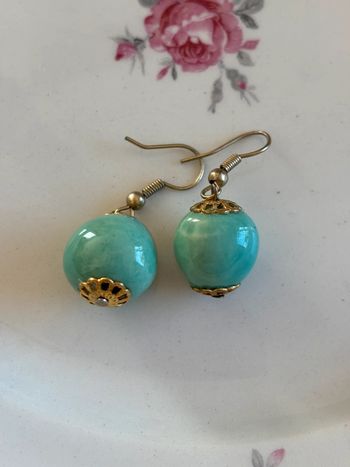 Boucles d’oreilles perles céramique