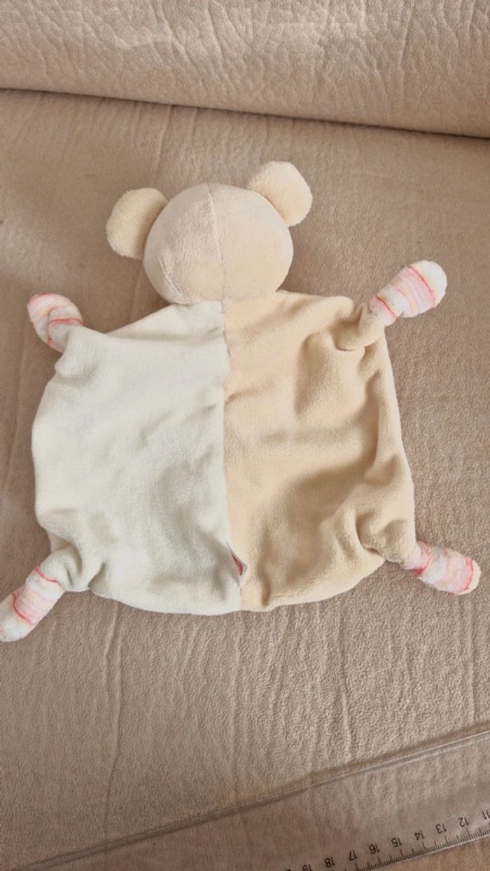 Doudou plat  Ourson beige Fehn - photo numéro 2