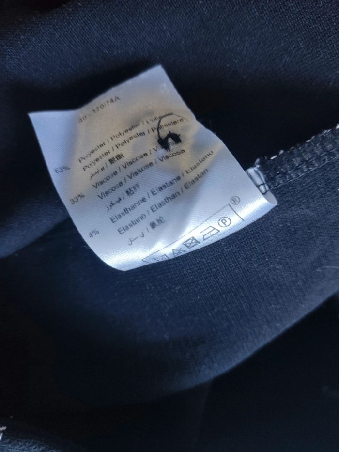 Pantalon noir à carreaux blancs taille 40 La Fée Maraboutée - photo numéro 7