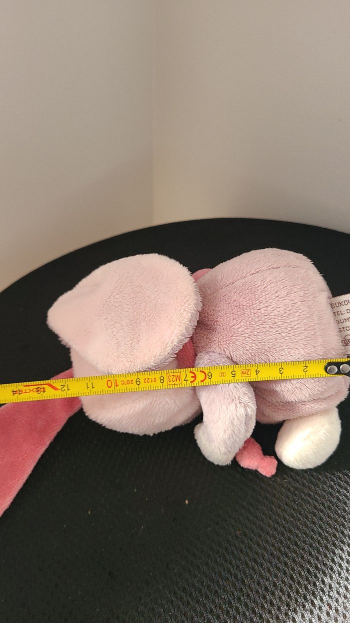 Peluche ours déguisé Ziggy Happy Bibi en lapin rose - photo numéro 2