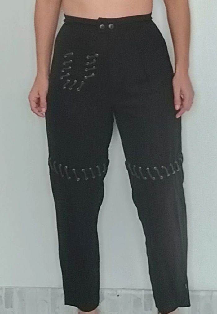 Pantalon large taille haute punk taille 38/40 - photo numéro 6
