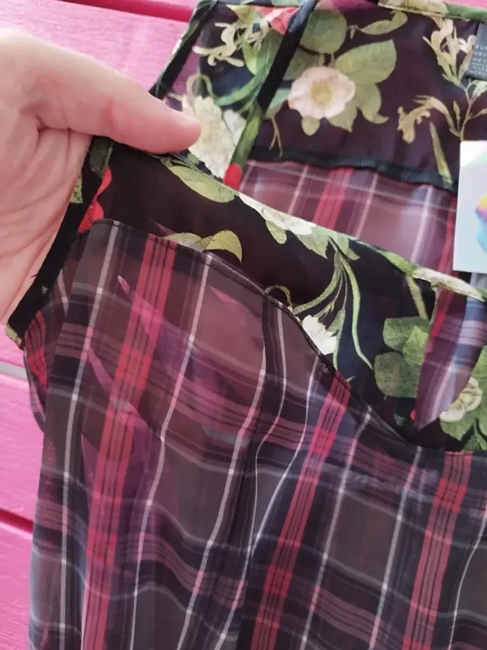 Robe grunge rock style années 90 carreaux transparente - photo numéro 6