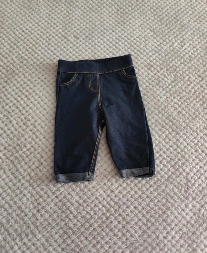Joli Pantalon Jeggings Bébé type Denim Confortable 3 mois - photo numéro 1