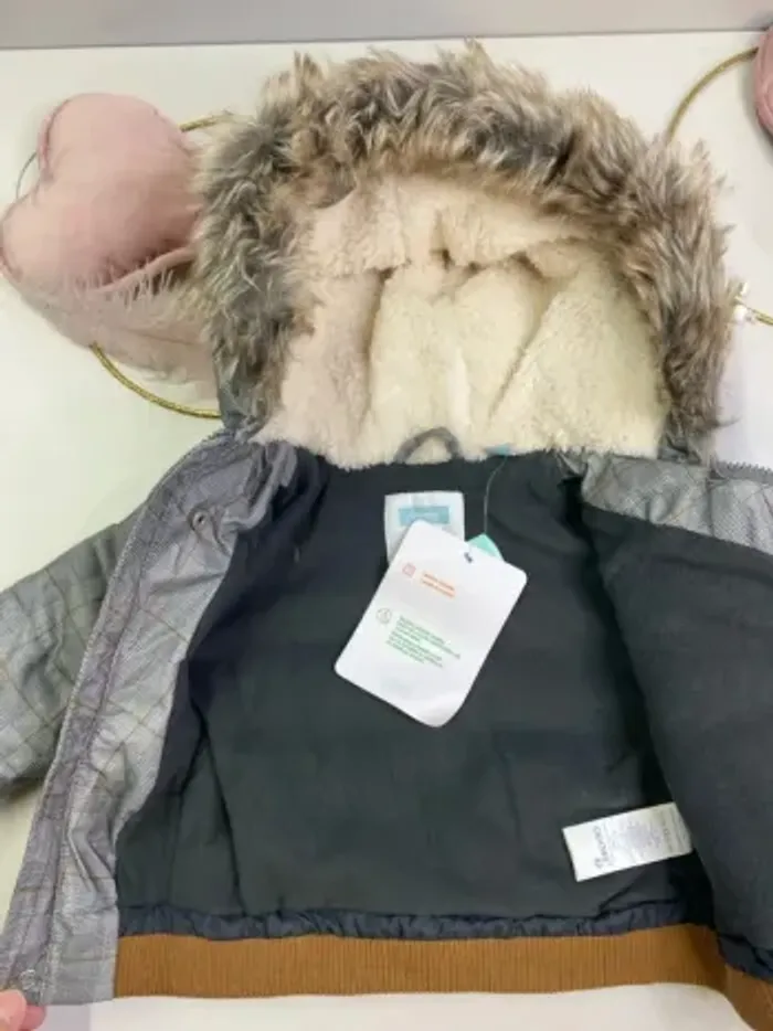 Doudoune bébé garçon - capuche - Obaïbi- Taille 6 mois - photo numéro 4