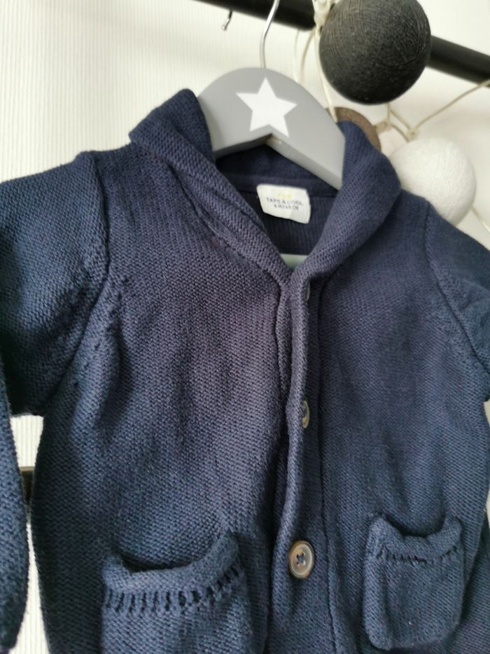 Gilet bleu marine. Tape à l'œil. 6 mois - photo numéro 3