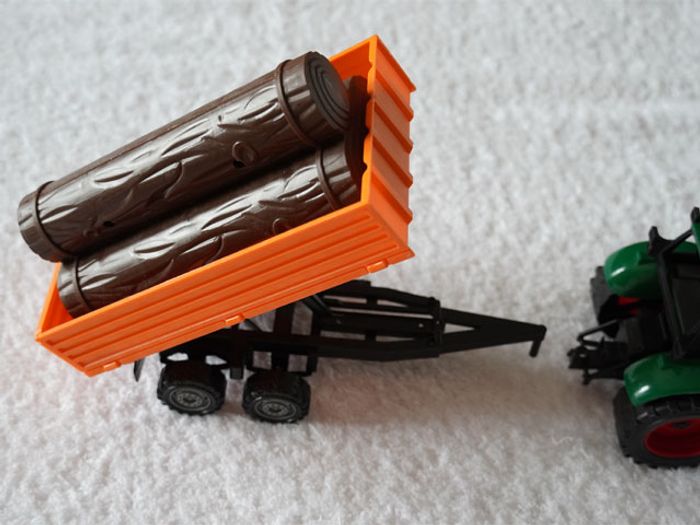 Joli tracteur à friction avec sa remorque qui se lève - photo numéro 4