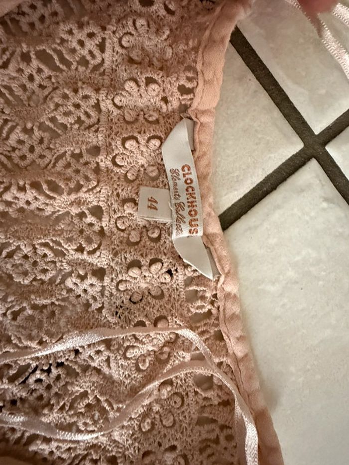 Débardeur clockhouse dentelle rose pale 44 - photo numéro 2