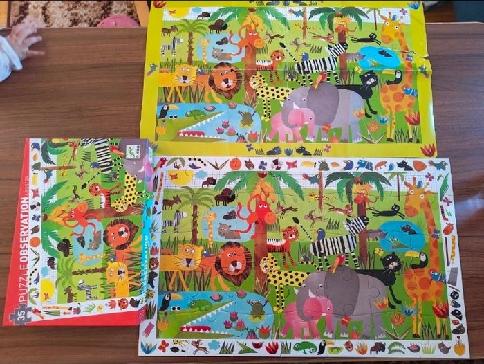 Puzzle 🧩 observation La jungle 35 pièces DJECO