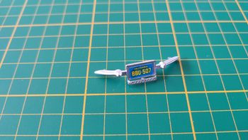 Plaque arrière pièce détachée miniature Bburago Burago Chevrolet Corvette 1957 1/24 1/24e 1/24ème #D