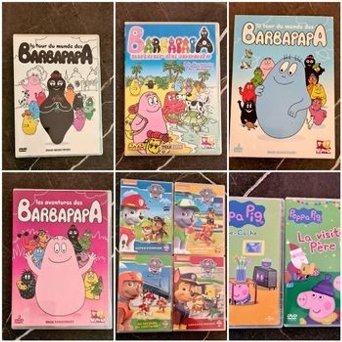 Dvd enfants disney, barbapapa, little People, tintin,dreamworks, pokemon en très bon etat - photo numéro 3