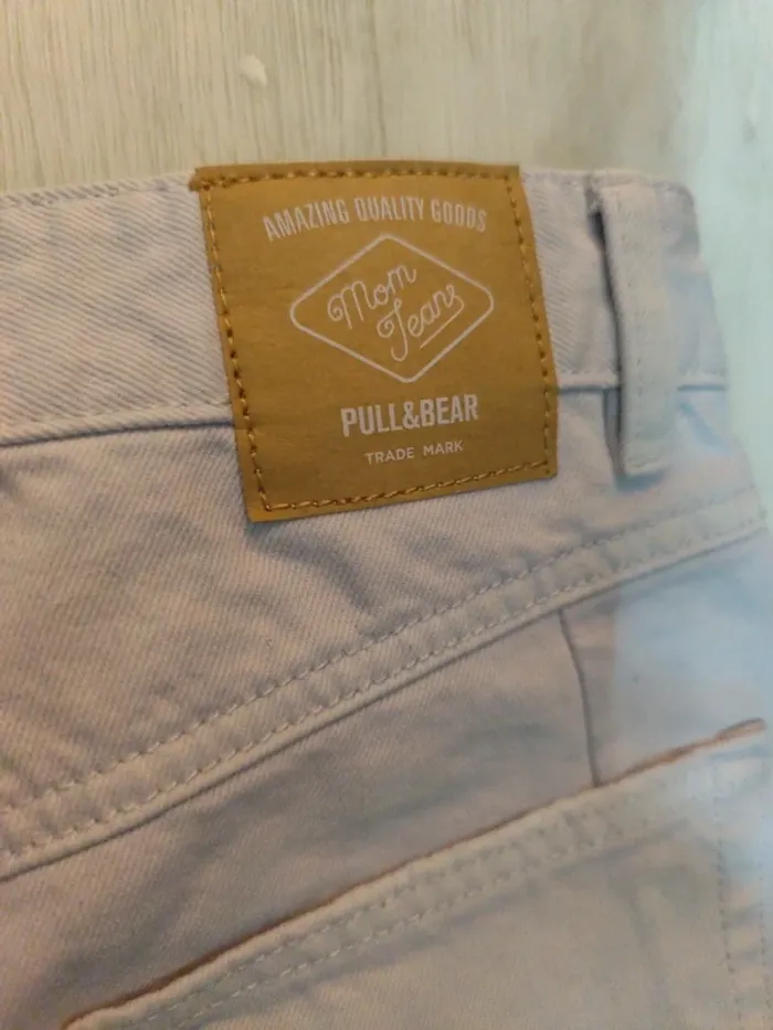 Mini short en jean mauve pastel 34 us neuf - photo numéro 5