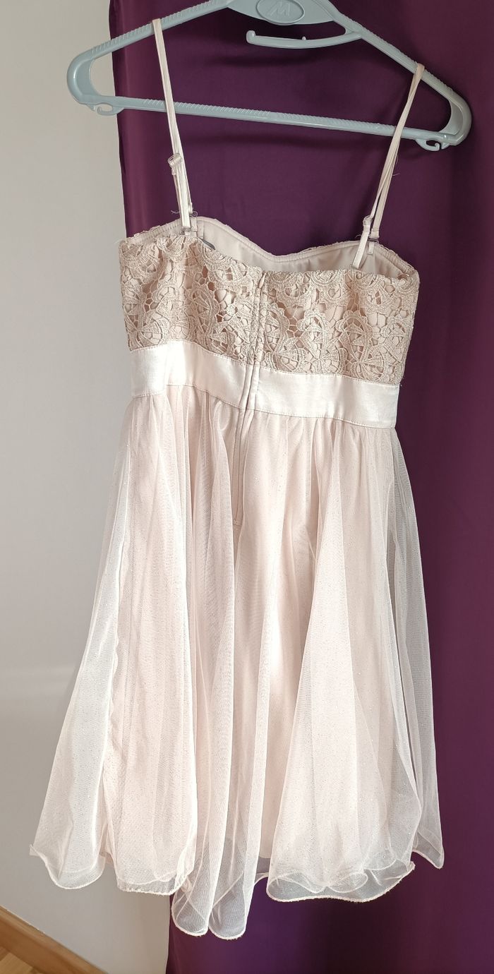 Robe femme 38 Patrice Breal rose poudré tulle soirée cérémonie bretelles ou bustier très bon état - photo numéro 2