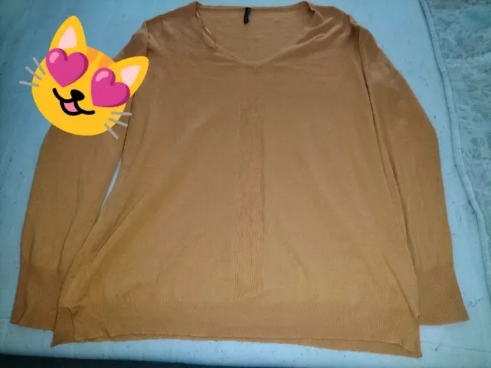Pull moutarde d'un comme accord XXL