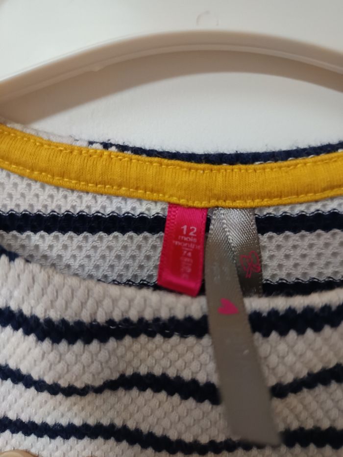 Robe marinière et tulle 12 mois - photo numéro 3