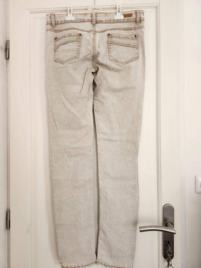 Jean skinny Promod beige taille M - photo numéro 5