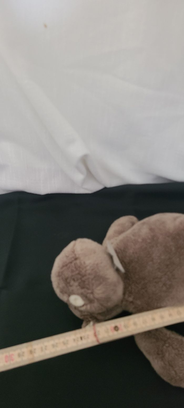 Peluche doudou hippopotame HISTOIRE D'OURS brun marron blanc crème - photo numéro 2