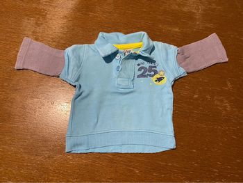 T-shirt bleu et gris mini gang