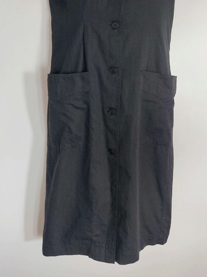 Robe chemise noire moulante vintage / Agnès B - 36/S à 38/M - photo numéro 8