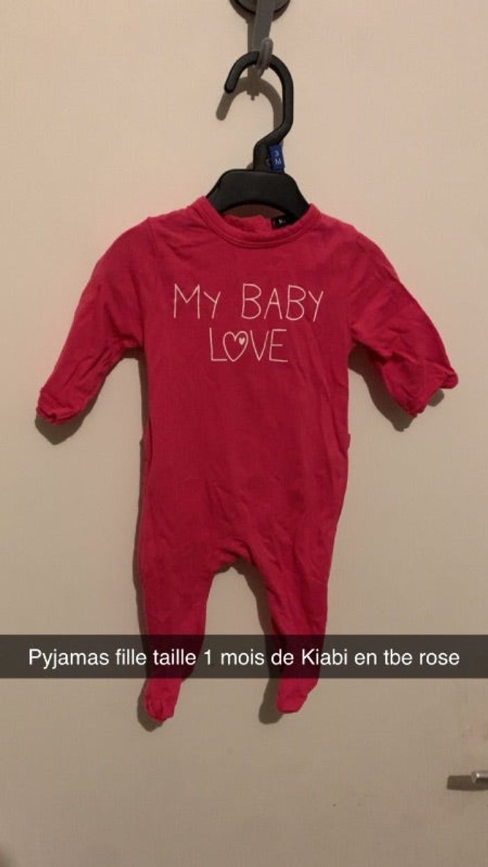 Pyjamas fille taille 1 mois