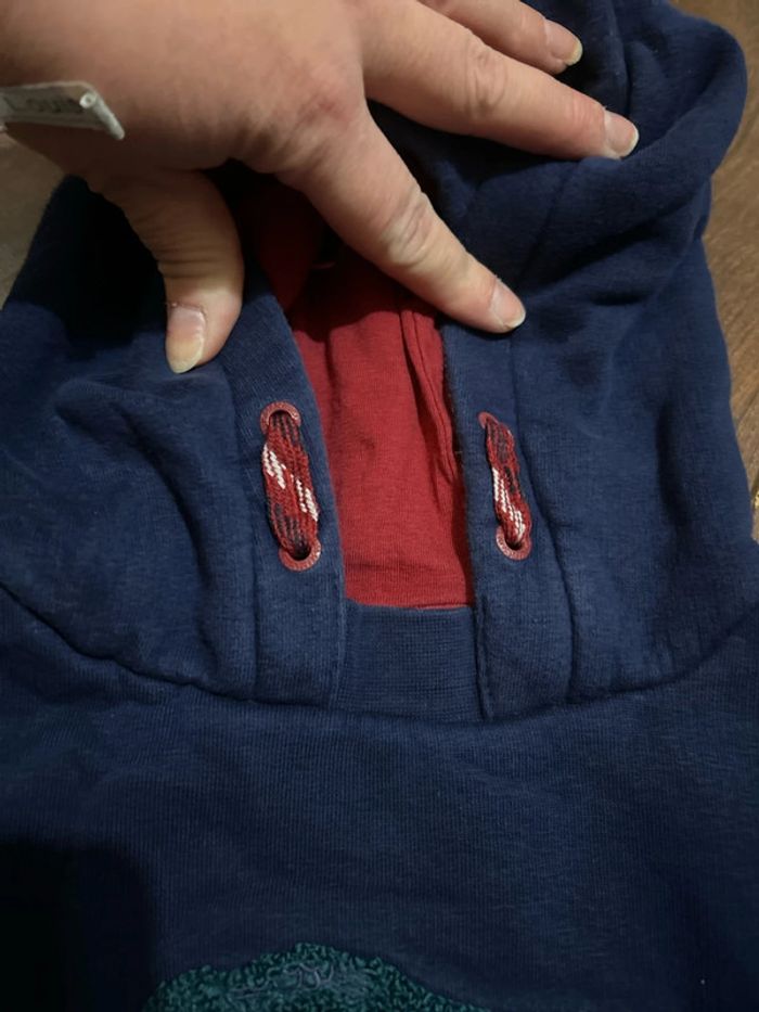 Pull à capuche en coton marine dinosaure sergent major 3 ans - photo numéro 5