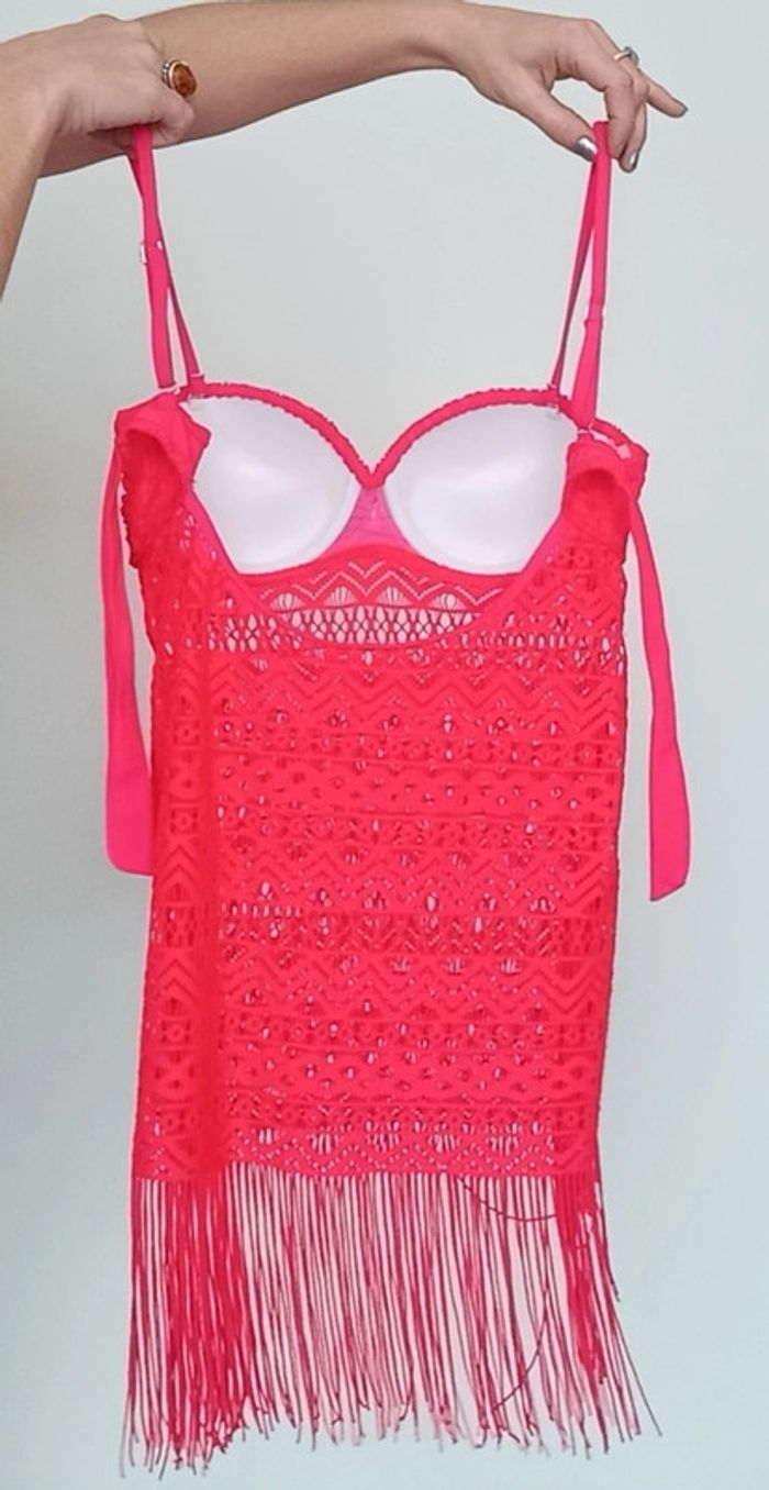 Haut push up / robe de bain frangée taille 36 - photo numéro 8