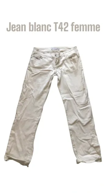 Jean blanc T42 femme 👖