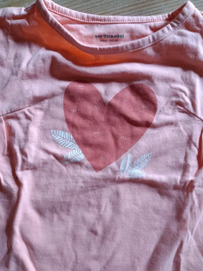 Tee Shirt fille Vertbaudet 4 Ans - photo numéro 3